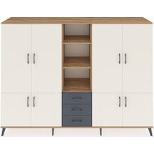 Hyperion Dolap 11 Raflı 3 Çekmeceli 8 Kapaklı 220x44x163 Çam-ayta Çam-aytaşı/antrasit