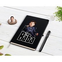 Kişiye Özel Godfather Baba Karikatürlü Siyah Defter Ve Kalem Hedi (492804207)