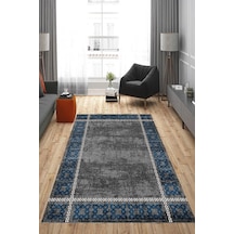 Eliana Home Dijital Baskı Yıkanabilir Kaymaz Taban Salon Halısı Ve Yolluk Rvg0821-fnl31 Mavi