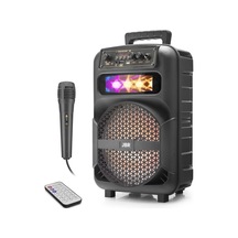Büro Ev Ofis si İçin Uk Fm Radyo 10w Rgb Işıklı Karaoke Mikrofonlu Bt Hoparlör