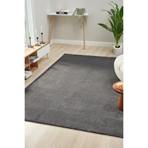 Mariesse Home Puffy Düz Renk Peluş Kalın Dokuma Kesme Yolluk Makina Dokuma Halısı 4500-antrasit