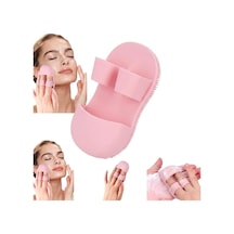 Silikon Cilt Yüz El Temizleme Ve Peeling Fırçası, Pembe