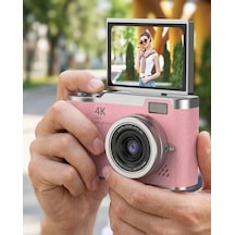 Mey İthalat 48 Mp Dijital Kamera Flip Ekran 18x Zoom Vlog Selfie Kamera