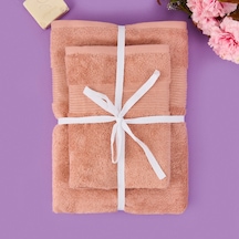 Soft Ella 2'li Hamam Seti - Pembe - 50x70 Cm + 70x140 Cm Renkli