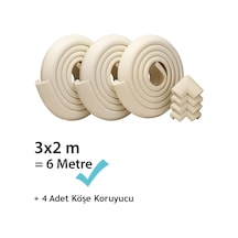 Evokids 6 M Kenar + 4 Adet Köşe Krem Kauçuk Çok Renkli