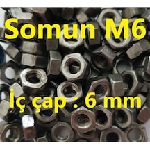 M6 Somun İç Çap:6mm - 50 Adet