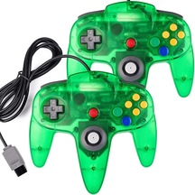 Jungle Green-2 Paketi Klasik N64 Kablolu Uzaktan Kumanda Joystick Gamepad, N64 Video Oyun Sistemi Konsolu İçin, Tak Ve Çalıştır Japonya'dan Tasarım