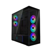 Arctıc Xtender Usb-c Temperli Cam Panel Dahili Argb Fanlar 420mm Sıvı Soğutma Destekli Kule Tipi Mat Siyah Bilgisayar Kasası