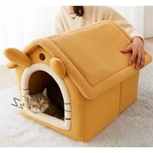 Peluş Yumuşak Kedi Evi, Isı Yalıtımlı Ve Çıkarılabilir Minderli Tasarım