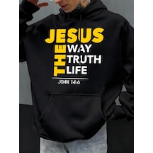 Startmore Tarzsokak İsa Yol Gerçek Yaşam Baskılar Erkekler Hoodie Sonbahar Gevşek Giyim Cep Hip Hop Kazak Polar R Siyah