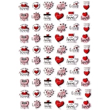 Sticker Kabartmalı A4 Boyutunda Stiker Defter, Planlayıcı Etiket- Lim520 - Aşk , Kalp , Love