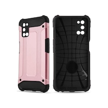 Kilifone - Oppo Uyumlu A92 - Kılıf Çift Katman Zırh Tank Crash Military Kapak - Rose Gold
