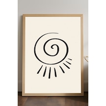 Sunborn Ahşap Çerçeveli Poster, Dekoratif Sanatsal Duvar Tablosu