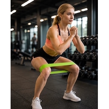 Pilates Ve Fitness Direnç Bandı Egzersiz İçin Esnek Güçlendirme Lastiği Yeşil