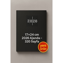 Cilt Bezli Siyah Ajanda 17 24 Cm 320 Sayfa, Günlük Planlayıcı, Ofis & Okul Kullanımı Siyah