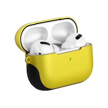 Airpods Uyumlu  Pro Kılıf Zore Shockproof Silikon Pembe-sarı