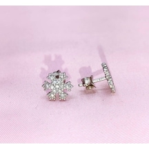 Oriental Kuyumculuk Jewellery Kar Tanesi Gümüş Küpe Gümüş