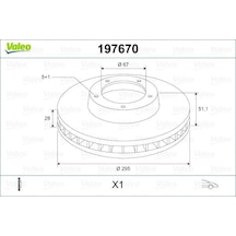 Valeo Fren Dıskı On Mercedes W176 W246 C117 X117 X156 197670 A2464210112
