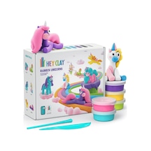 Hey Clay Yaratıcı Kil Seti - Rainbow Unicorns Çok  Renkli