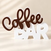Coffee Bar Dekoratif Yazı Kahve Köşesi Masaüstü Raf Süsü 12 Cm &