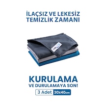 Pella Mikrofiber Temizlik Bezi Çok Renkli 3'lü 40 x 30 CM