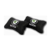 Skoda Araca Özel Nakışlı Oto Deri Boyun Yastığı