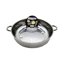 No-3 - 30cm Basık Süzek Metal Süzgeç