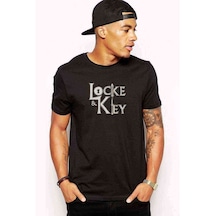 And Key All Keys Lockekey Tt Baskılı Siyah Erkek Tshirt