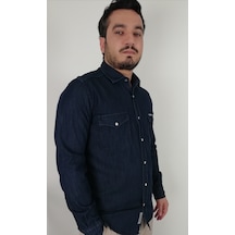 Tousus Slim Fit Kot Erkek Gömlek Slm-2014-tss Lacivert