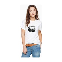 Metallica Grup Baskılı Beyaz Kadın Tshirt