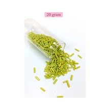 Uzun Boru Kesme Boncuk Çap 2mm Uzunluk 10 Mm - 20 Gram - Yeşil - Bnc243