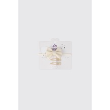 Panço Kız Bebek Bej Saç Aksesuarı 2612gb09009 Krem
