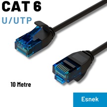 Irenıs Cat6 U/utp Esnek Kablo, Siyah 10 Metre