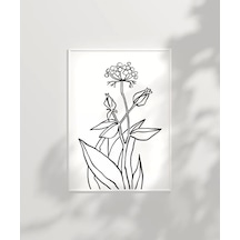 Çerçevesiz Poster Floral Detaylı Doğa Temalı