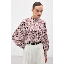 Sateen Desenli Bluz - Mürdüm-137130 Mürdüm Sateen Desenli Bluz - Mürdüm-137130 Mürdüm