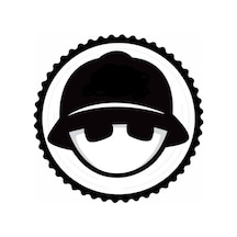 Safari Şapkalı Emoji Tasarım Sticker 50 X 50 Cm
