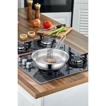 Cooker Lara 24 Cm Paslanmaz Çelik İndüksiyon Uyumlu Tava Ckr3937 Inox