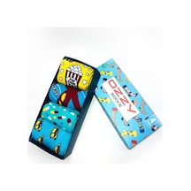 Ozzy Socks 4'Lü Eğlenceli Desenler Erkek Hediye Paketi Siyah