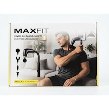 Maxfit Ergonomik Kıvrılabilir Masaj Cihazı - 4 Başlıklı Siyah