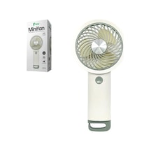 Feny Fn-f35 Beyaz-yeşil Kademeli Kancalı Ultra Sessiz Taşınabilir Şarjlı 500mah Mini El Fanı