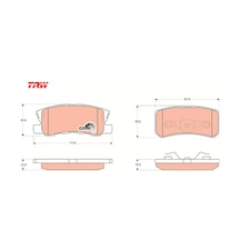 Arka Fren Balata P4008 12 C4 1.6hdi 12 / Mıtsubıshı Outlander 2.0l Cw4w 07-12 / Asx 1.6l 4a92 Ga Trw Mr510544