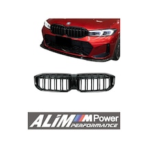 Bmw G20 / G28 2020 2021 Piano Black Çift Çıtalı Ön Panjur Böbrek Seti Uyumlu Değişim Parça