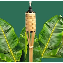90 Cm Bambu Meşale Vıp 90 Cm Bamboo Torch Bahçe Aydınlatma Işığı Kına Kır Düğün Kortej Işıkları