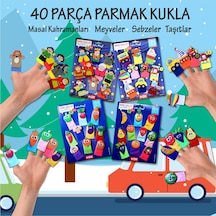 4 Set - 40 Parça Tox Masal Kahramanları. Meyveler. Sebzeler ve Ta