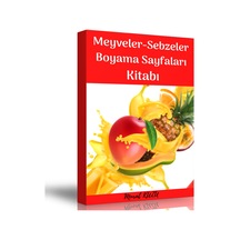 Meyveler Ve Sebzeler Boyama Sayfalar Kitabı