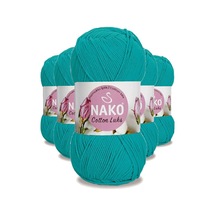 5 Adet Cotton Lüks Yelek Tunik Kazak Bluz Hırka İpi Yünü Koyu Turkuaz 97581 Çok Renkli