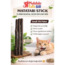 Matatabi Stick Small 3'lü Doğal Çiğneme Çubuğu, Kedi Oyuncağı 12 Cm
