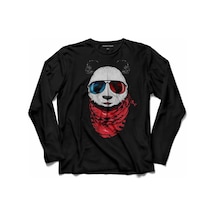 Bear Panda Gözlüklü Ayı Snow Uzun Kollu Tişört