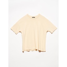 Dilvin Basic T-Shirt-Bej