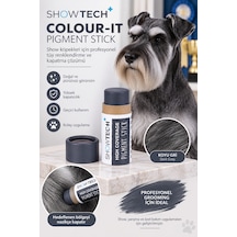 Showtech Colour-ıt El Yapımı Pigment Toz Geçici Köpek Tüy Boyası Koyu Gri
